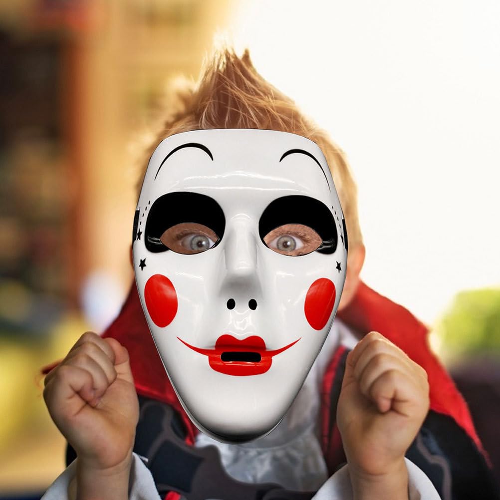 TOYANDONA 3pcs Party Mask Jester Costume Creepy Mask Full Face Mask Costume Cosplay Prop Costume Masks Fancy Dress Masks Diy Whi