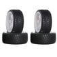 Sharegoo Od 2.55 12Mm Hex White 5-Spoke Plastic Wheel Rims & Rubber Tires Compatible With Hsp Hpi Rc 1/10 On Road Racing Car