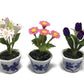 3Pc Miniature Flower Clay Dollhouse Fairy Garden Mini Plant Trees Ceramic Paint Furniture Bundles Artificial Flowers Tiny Orchid #116