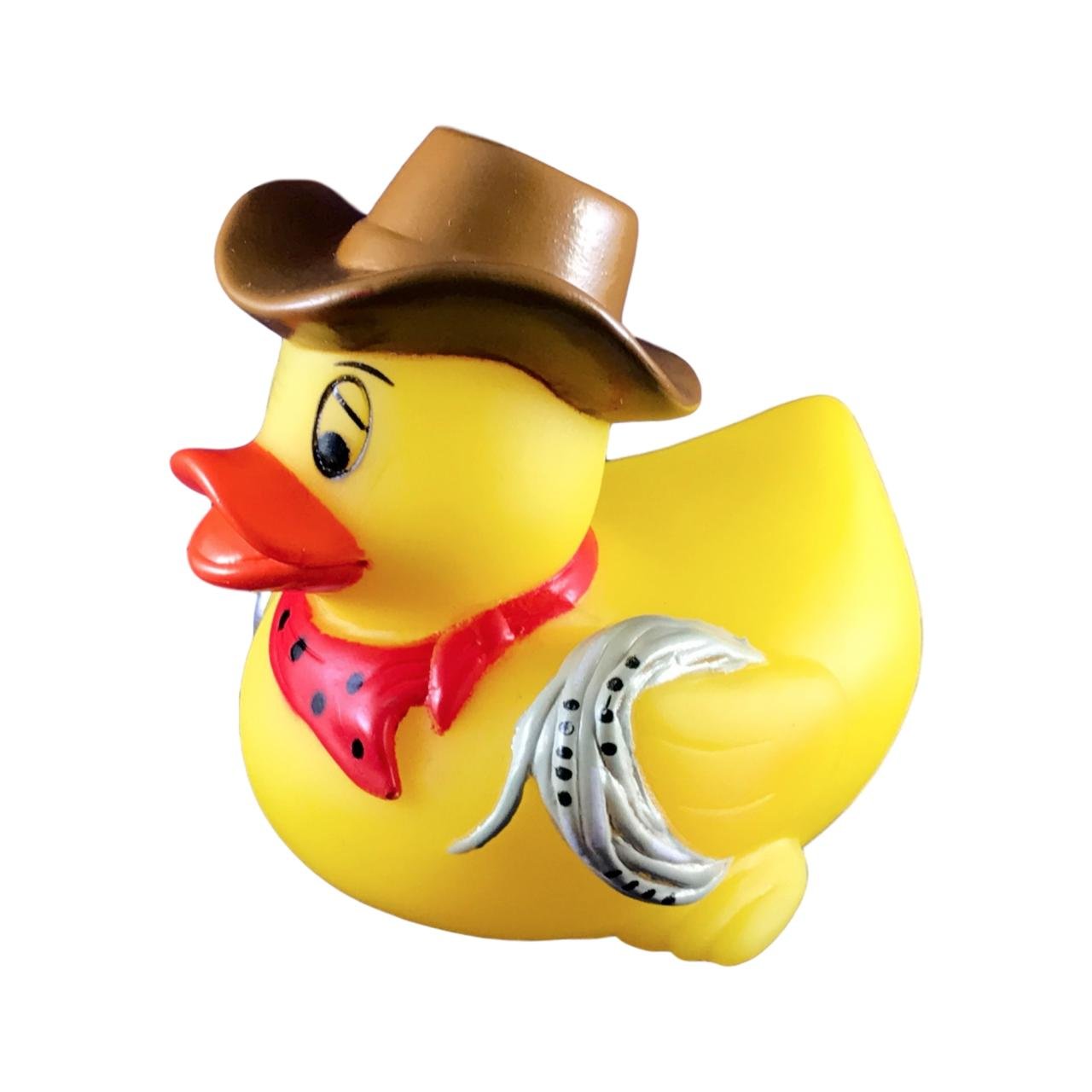 Ducky City 3' Cowboy Rubber Duck [Sealed Hole, No Mildew] - Baby Safe Bathtub Bathing Toy
