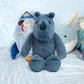 Mon Ami Raymond The Rhino Stuffed Animal - 10'', Soft Plush Toy, Stuffed Wild Animals, Use As Toy Or Nursery Room D  Cor,Great G