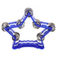Heallily Handle Jingle Bells Star Shaped Handheld Sleigh Bells Tambourine Handbell Jingle Shaker Bells Rattle Bell Toy Percussio