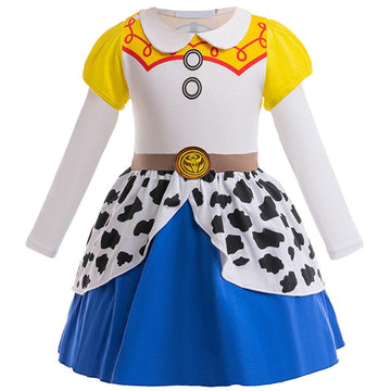Zaisuifun Jessie Costume For Little Girls Cowgirls Dress Birthday Party Halloween Cosplay Outfit, 3-4 Years(Tag 110)