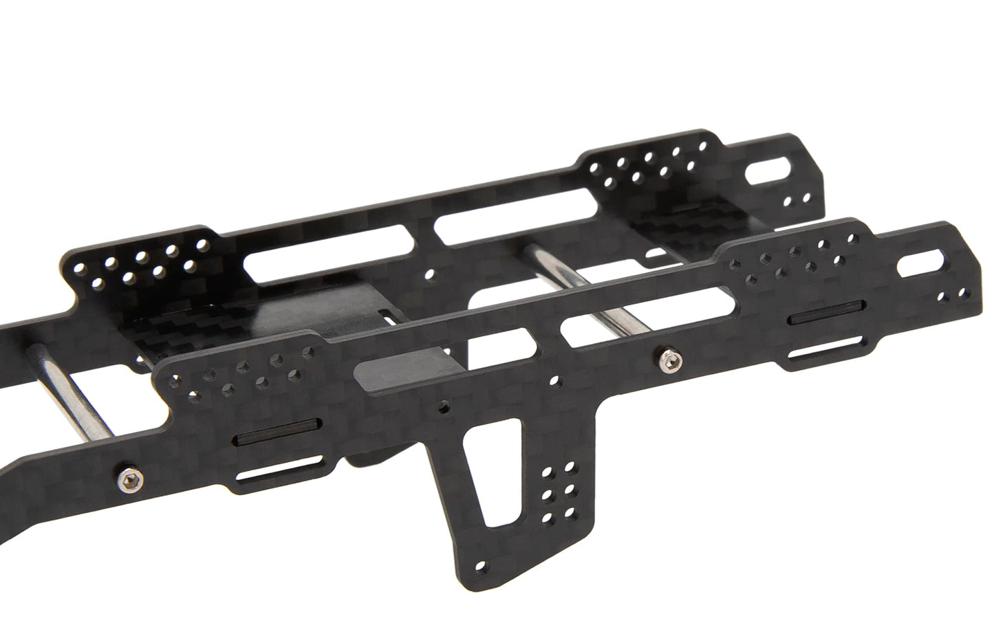 MEUS RACING SCX24 LCG Chassis Carbon Fiber Frame for Axial SCX24 6  6 RC Crawler Upgrades Parts Black