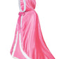 Century Star Girl Fur Princess Cape With Hood Girls Cloak For Little Girls Christmas Pink 3-4 Years