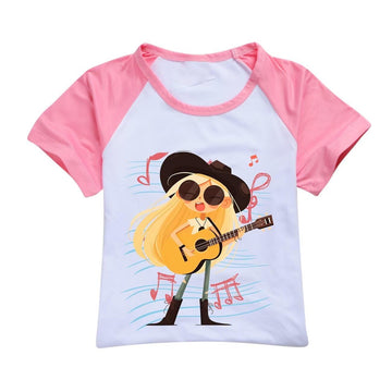 Hecendolame Short Sleeve cute Costume Princess suit Kids Children Girls T-shirt and Shorts Outfit Sets Pink to 13-14years