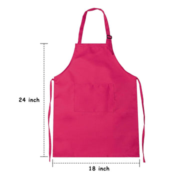 Imerago 15 Pcs Kids Aprons With Pockets Adjustable Chef Painting Aprons Bulk For Girls Boys Aged 6-13 Cooking Baking Crafting Ho