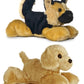 Aurora Plush Mini Flopsies 8' Dog Bundle, Golden & Shep, Brown