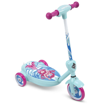Huffy 6V Mermaid Toddler Scooter For Kids Ages 2-4, Bubble Machine Scooter, 3 Wheel Balance Design, 2Mph Speed Button, Simple Wa