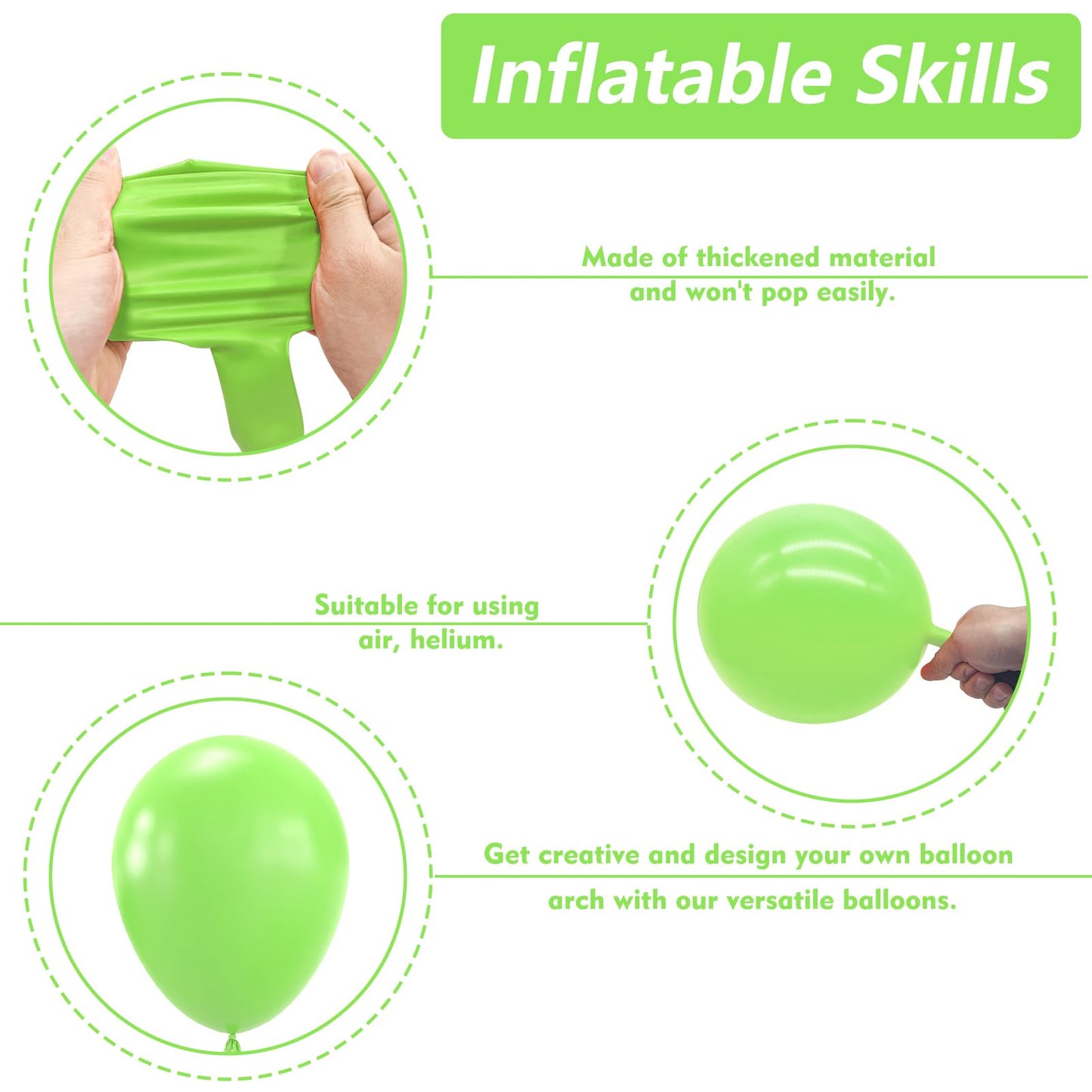 Nisocy Lime Green Latex Balloon Arch Garland Kit,102Pcs 18In 12In 10In 5In For Birthday Wedding Baby Shower Jungle Summer Fruit