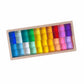 SNAPPSY Translucent Acrylic Cube Toy Wooden Tray Lucite Cube Toy HighClarity Acrylic Cubes Grid, Translucent Set 5