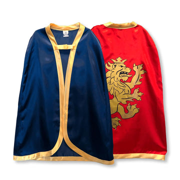 Liontouch - Noble Knight Cape for Boys, Blue & Red | Age 3-8 Years - One Size Fits All | Medieval Pretend Play Toy Cloak for Kid