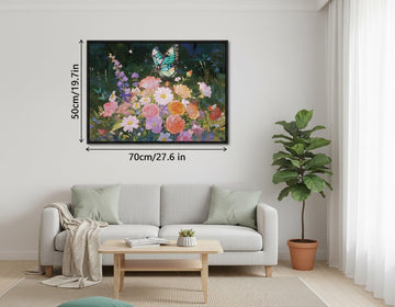 Tomzio 1000 Pieces Jigsaw Puzzles for mature-themeds  Floral & Bird Series - Exquisite Nature Art & Seamless Fit  Calming Brain Teaser  Large 28 x 20  Great Gift for Garden Lovers(Moonlit Bloom)