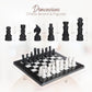 UMAID Marble Chess Set - Handcrafted 13 Inch Black & White Board with Weighted Pieces & Velvet Storage Box - Luxury Home Decor
