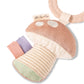 Itzy Ritzy Teething Activity Toy - Bitzy Busy Ring, Cotton Bunny Teether with Ribbons, Crinkle Sound & Jingle Bell, Model RNG8497
