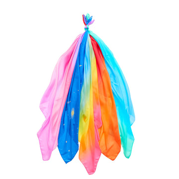 Sarah'S Silks Set Of 5 Enchanted Playsilks - 100% Silk Play Scarves For Kids And Toddlers | Bright Colored 35' Large Square Scarves Perfect For Dance, Imaginative And Pretend Play