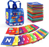 26 Pcs Early Childhood Enlightenment Book,Soft Alphabet Cards,Abc Learning Flash Cards With Storage Bag,Soft Letter Early Educat