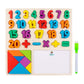 Merishopp Puzzle Matching Board Educational Toys For Boys Girls Kids Ages 3 4 5 And Up Number| Baby Learning Toy | Infant Activi