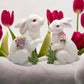 Stealstreet Ss-Cg-10280, 7.25 Inch Porcelain Painted White Bunny Figurines, Set Of 2