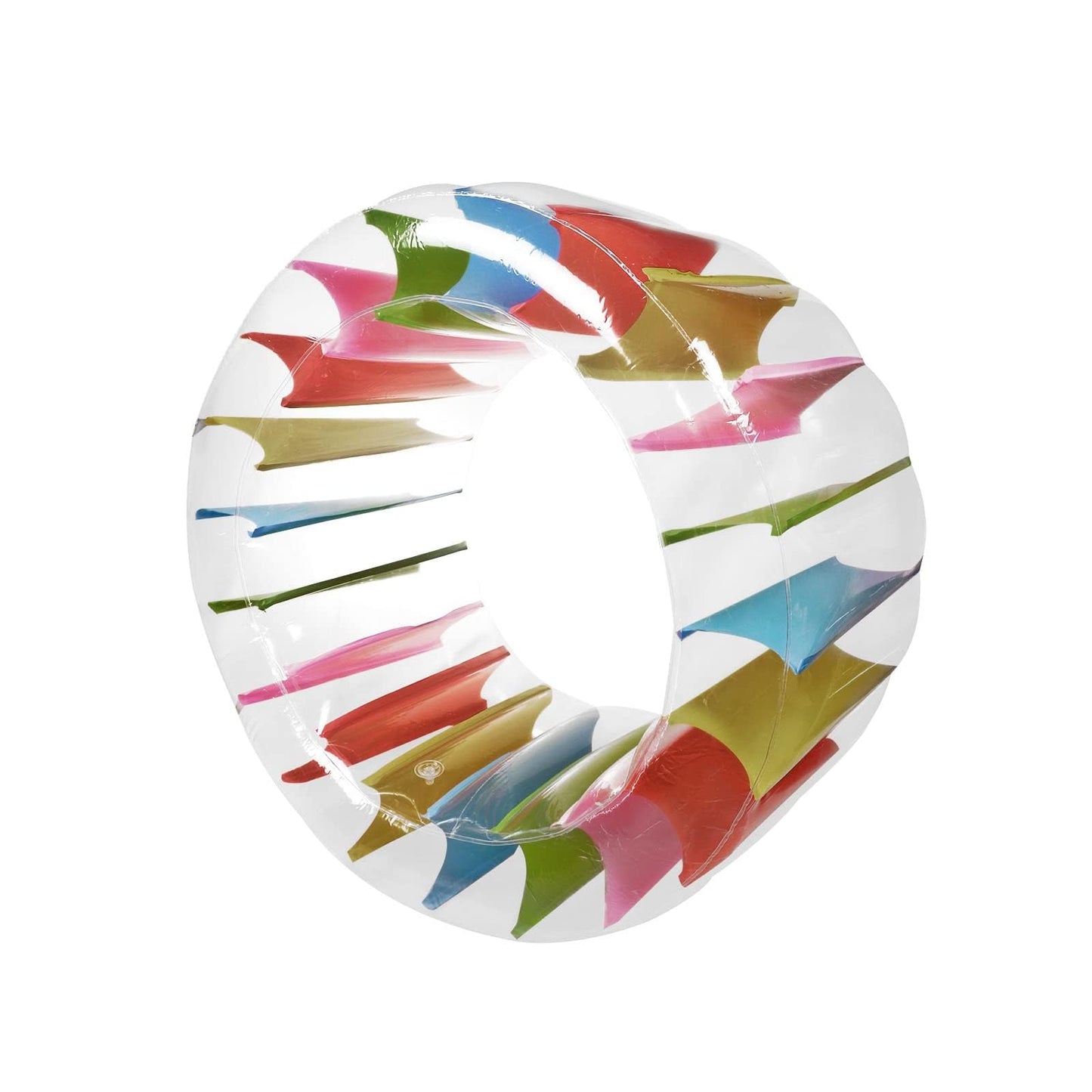 MorTime Inflatable Roller Float  52'' Colorful Water Wheel  Swimming Pool Roller Toy for Kids and mature-themeds Outdoors