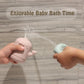 Ginbear Silicone Baby Bath Toys - Non-Toxic Infant Squirty Toys, Pack of 4 (Dino) - Rosy, Gray, Olive-green, Mustard