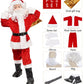 Bervyosw 9 Pcs Boys Santa Costume Kids Santa Suit Coat Toddler Grinch Costume Youth Santa Jacket Outfit For Halloween Christmas