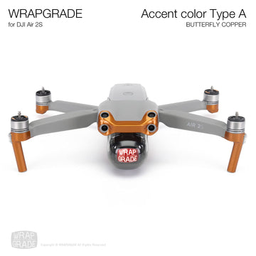 Wrapgrade Skin Compatible with DJI Air 2S | Accent Color A (Butterfly Copper)