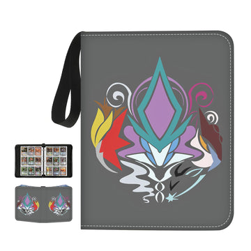 FLAJZ 9 Pocket Trading Card Binder with Zipper - Comes with 50 Pages of 9-Slot Card Sleeves  Holds 900 Cards  Fits Standard Size Trading Cards  Compatible with TCG  MTG  Sports Cards...