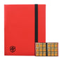 Fweel 9-Pocket Trading Card Binder  360 Side-Loading Pockets  Fixed Pages Card Album for Standard Size Cards - Red | Holder for Trading Cards  Business Cards  Sports Cards  Coupons