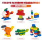 Unirolic 500Pcs Classic Building Blocks, Basic Building Bricks With Wall Blocks, Wheels, Windows & Door Pieces, Mix Colors Bulks