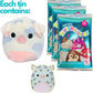 Squishmallow Official Kellytoy Collector'S Tin Set With Micromallow Exclusive Pin And Trading Cads Choose Your Favorite Or Collect Them All (Rosie The Pig)