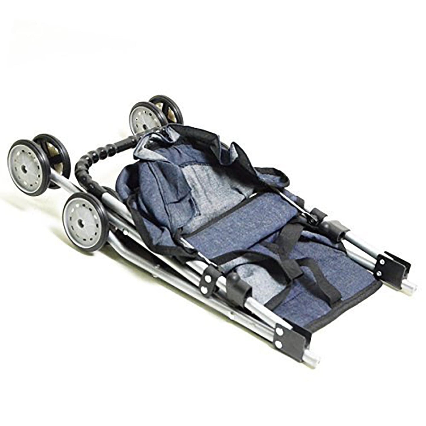 The New York Doll Collection Denim Baby Doll Stroller, 20.5" x 10" x 20.5", Metal, Model 9318D