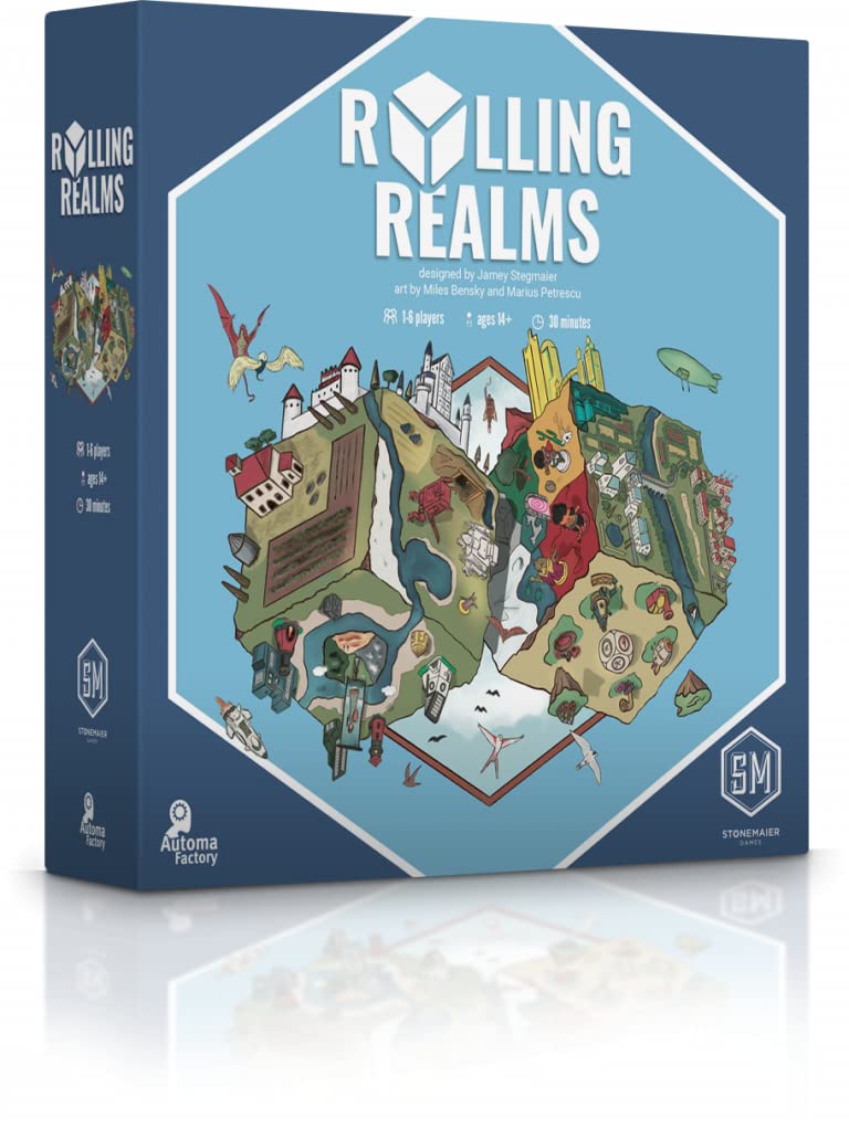 Stonemaier Games: Rolling Realms | A Light Strategic Roll-And-Write Game For Families And Adults | 1-6 Players, 30 Mins, Ages 14