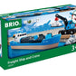 Brio World - 33534 Container Ship And Crane Wagon | Premium 4-Piece Kids Train Set Toy | Enhances Motor Skills & Creativity | Co