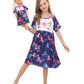 Bow Dream Girl Dress Cute And Matching American Girl Doll Clothes Accessories For Girls Dresses Set Size 120 Pink