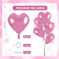TONIFUL Pink Heart Foil Balloons - 30pcs 18 Inch Light Pink Mylar for Birthday, Valentine's Day, Bridal Shower, Party Supplies