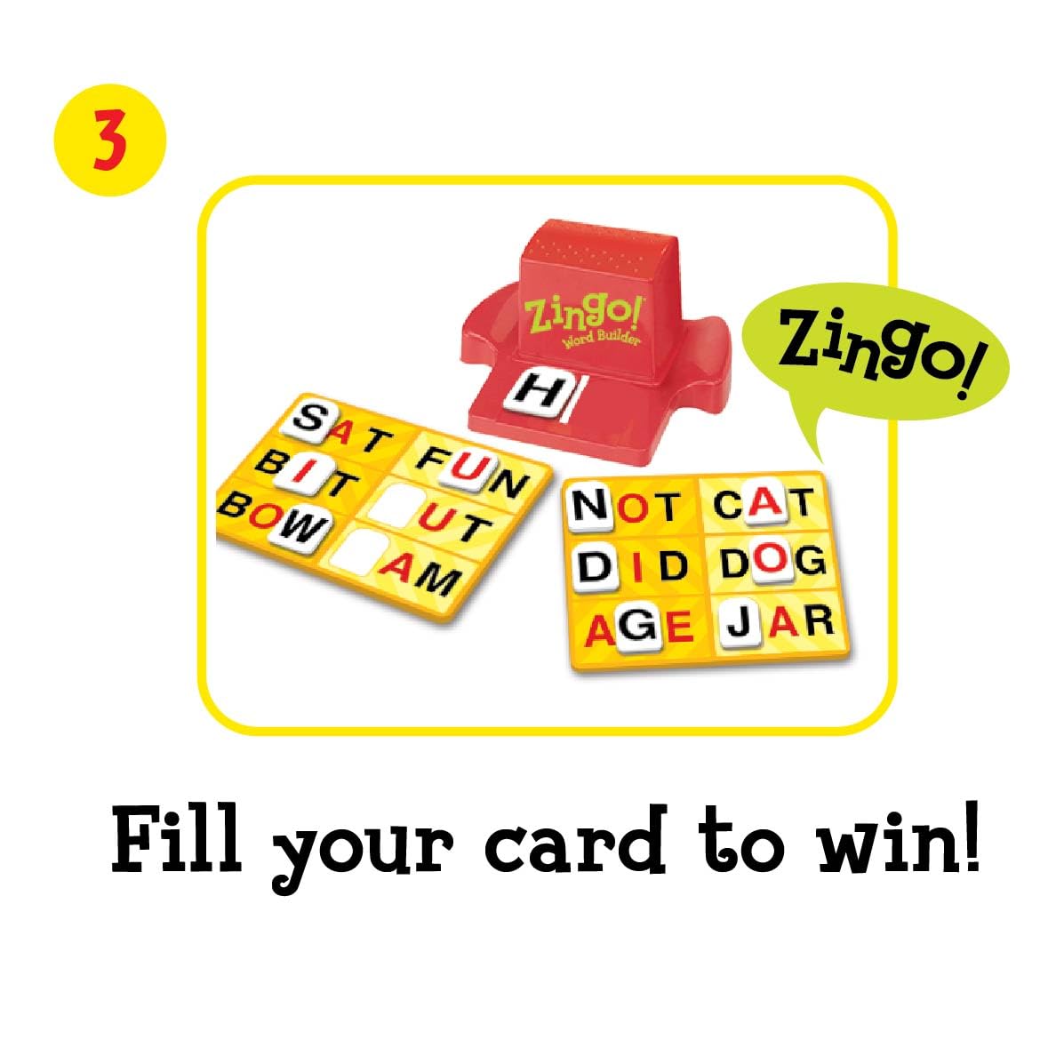 Thinkfun 7706-T Zingo Word Builder Early Reading Game - Award Winning Game For Pre-Readers And Early Readers