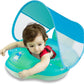 Myir Jun Baby Pool Float With Canopy, Inflatable Baby Pool Float Toddler Float Children Baby Float For Pool Baby Swim Trainer Toddler Swim Float (Blue, S,Float With Canopy)