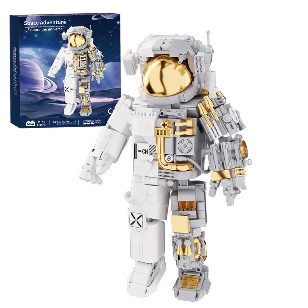 NETEHU Space Astronaut Building Block Toy - Ideal Gift for 6-14 Year Old Children - 880pcs for mature-themed Space Astronaut Building Block Sets