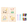 MERISHOPP Wooden Lacing Toy Embroidery Puzzle Montessori Toy Boys Girls Preschool Animal| Educational Toys | STEM Toys | Learnin