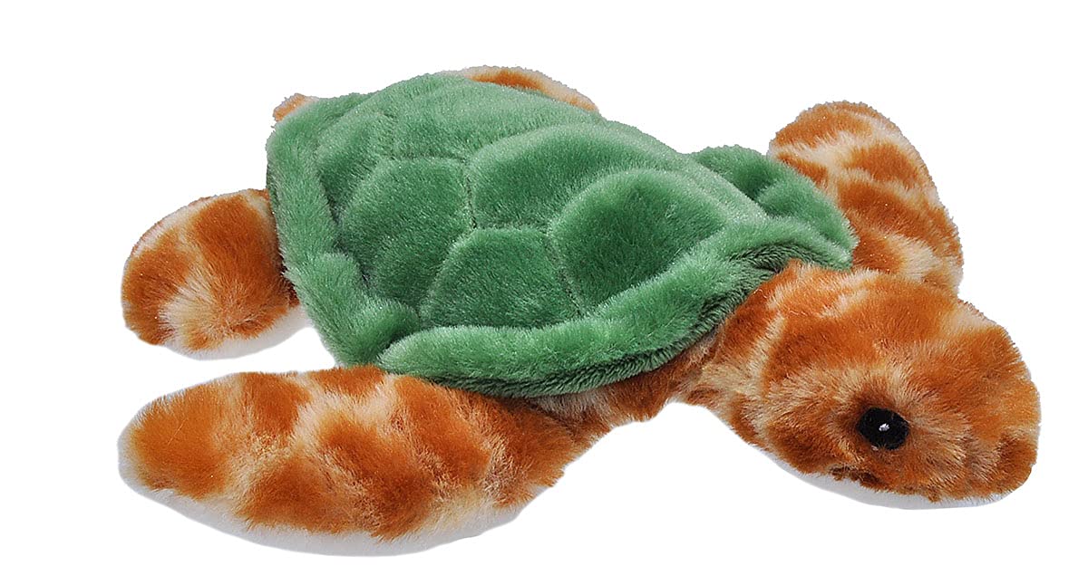 WILD REPUBLIC EcoKins Mini Sea Turtle Plush Toy, 8 inches, Eco-Friendly, Handcrafted from 7 Recycled Bottles, Model 24804