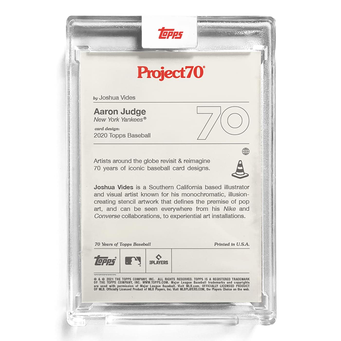 Topps Project70 Card 696 | Aaron Judge By Joshua Vides