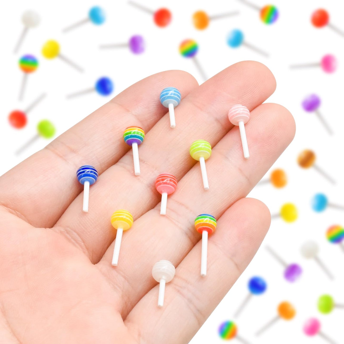 100 Pieces Mini Lollipop For Dollhouse Miniatures Mini Food For Crafts Tiny Resin Things For Dollhouse Mini Kitchen Micro Landsc