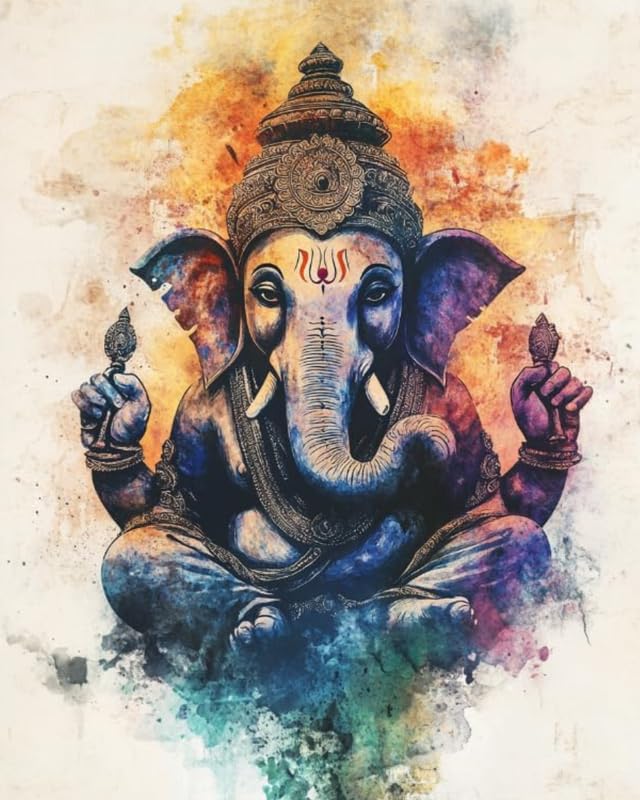 Tulip N Turtle Vinayak Diy Acrylic Paint By Number Kit For Adults Beginner Canvas Painting By Number Acrylic Painting. Wall Deco