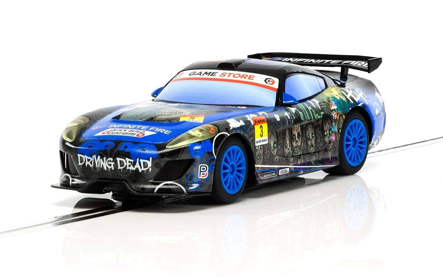 Scalextric Team Gt Zombie 1:32 Slot Race Car C3959, Black & Blue