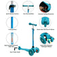 Chromewheels Scooter For Kids, Deluxe 3 Wheel Scooter For Toddlers 4 Adjustable Height Glider With Kick Scooters, Lean To Steer With Led Flashing Light For Ages 3-6 Girls Boys, Aqua