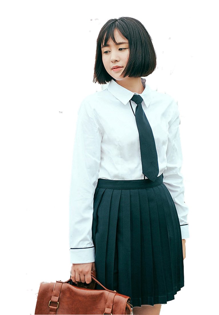 Beautifulfashionlife Women`S School Uniform High Waist Pleated Forest Green Skirts (M,Dark Green)