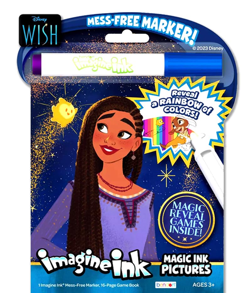 Disney Wish Coloring Book and Sticker Activity Set for Kids - Bundle with Disney Wish Book, Wish Imagine Ink, Wish Play Pack, St
