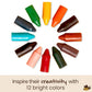 Honeysticks 100% Pure Beeswax Crayons (12 Pack) - Non-Toxic Crayons, Safe For Babies And Toddlers, For 1 Year Plus, Handmade In New Zealand With Natural Beeswax And Food-Grade Colors, Eco-Friendly.