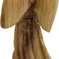 Angel Playing Music - Carved In Olive Wood, Carved Faces And Details Style (17.5 Cm Or 7 Inches)